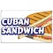 Signmission Cuban Sandwich Banner Heavy Duty 13 Oz Vinyl with Grommets B-60 Cuban Sandwich - alternate 1
